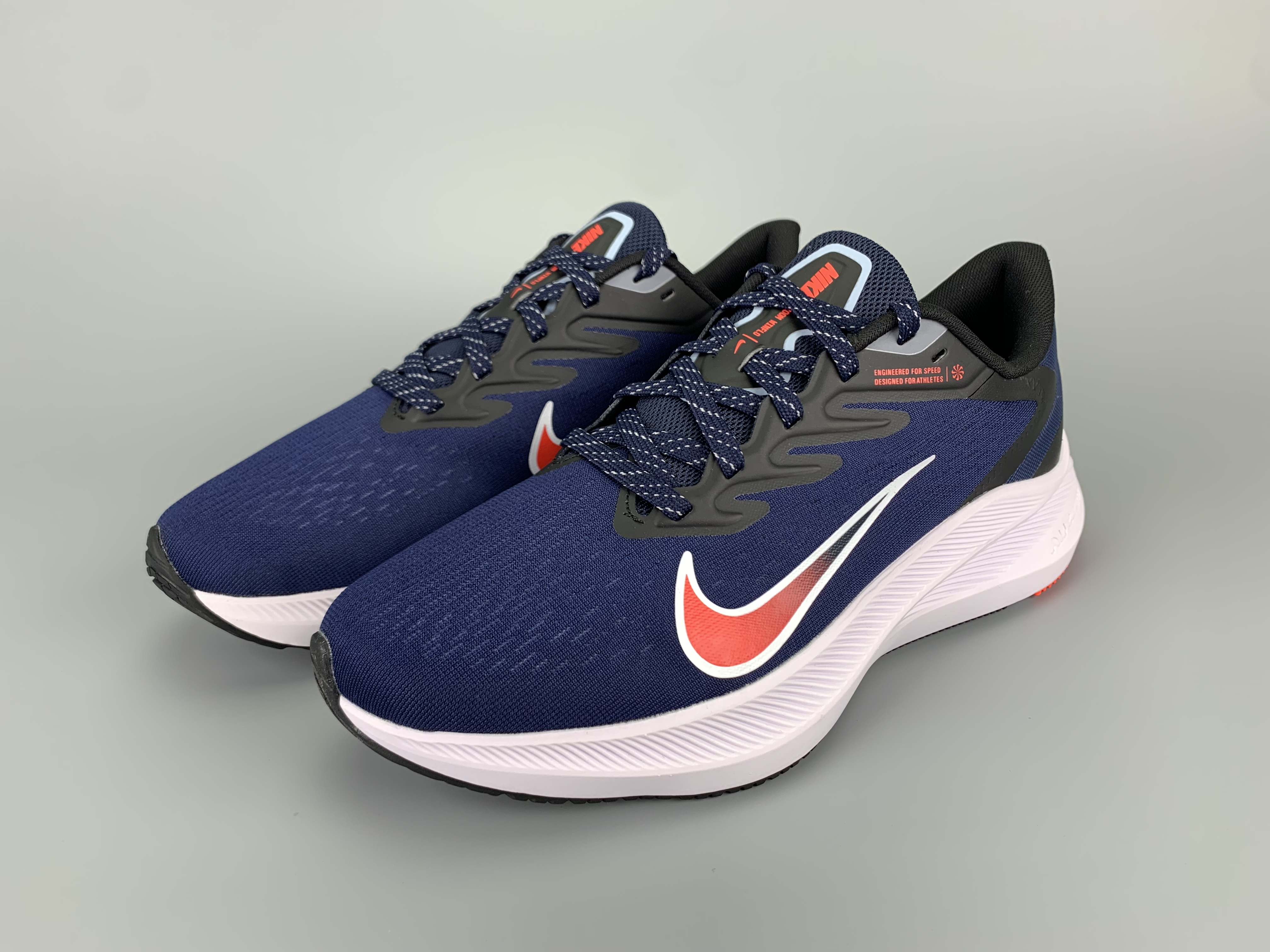 Nike Zoom Winflo 7 Sea Blue Red White Shoes - Click Image to Close